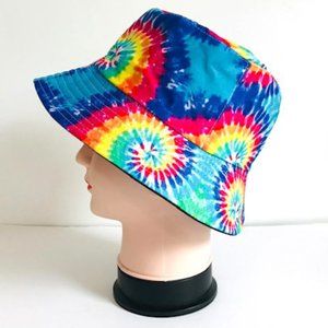 Men Women Tie Dye Fashionable Summer Sun Bucket Fisherman Packable Cotton Hat